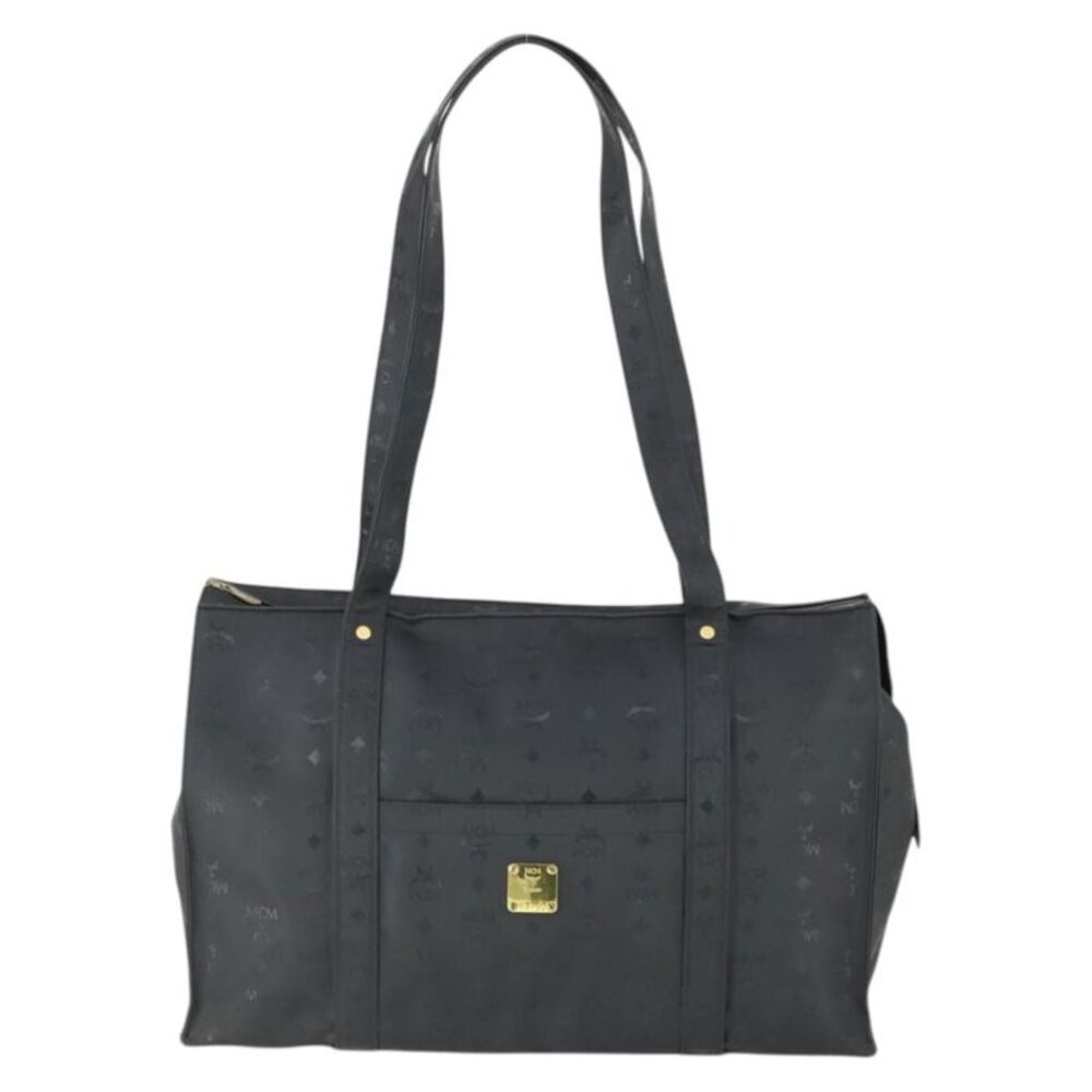 MCM Vintage Visetos Canvas Black Canvas Tote Bag Bag